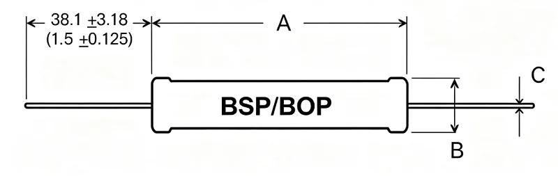 Габариты серии HVR-BSP/BOP